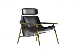 黑色单人椅模型设计